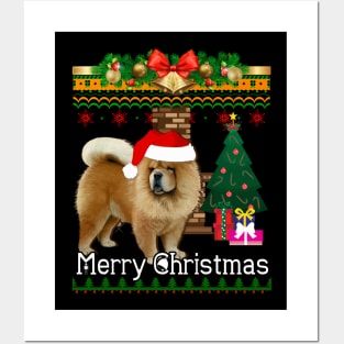 Ugly Christmas Sweater CHOW CHOWS Posters and Art